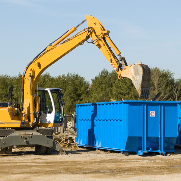 are there any restrictions on where a residential dumpster can be placed in Lee County